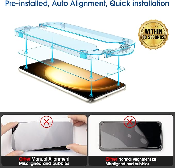 amFilm [2+2 Pack OneTouch Tempered Glass Screen Protector - Image 3