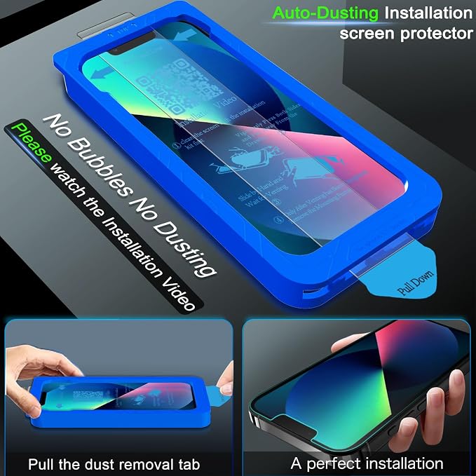 IMBZBK 3 Pack Screen Protector for iPhone 13 Accessories, Case Friendly Film - Image 2