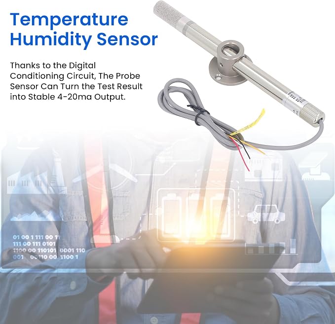 Temperature Humidity Sensor, 4‑20mA Output Temperature Humidity Transmitter - Image 2