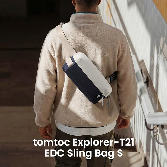 tomtoc Compact EDC Sling Bag 3L-10L, Minimalist Crossbody Bag Chest Shoulder - Image 3
