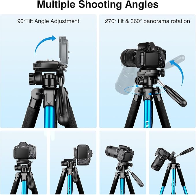 Victiv 72 inch Camera Tripod, Tall Tripod - Image 6