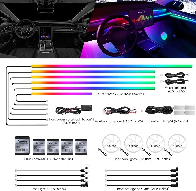 Dreamcolor Acrylic Interior Car LED Strip Light - Image 2