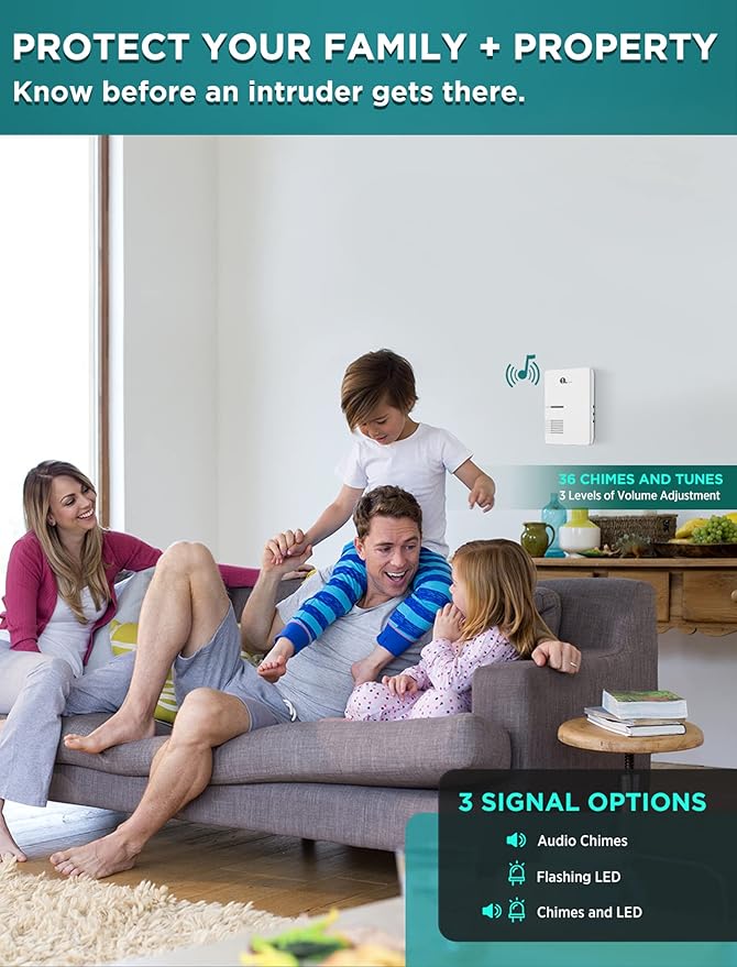 1byone Driveway Alarm, Home Security Alert System - Image 7