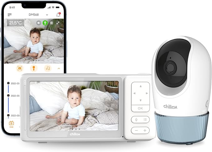 CHILLAX DM568 Video Baby Monitor – 2K QHD Baby Monitor by Chillax