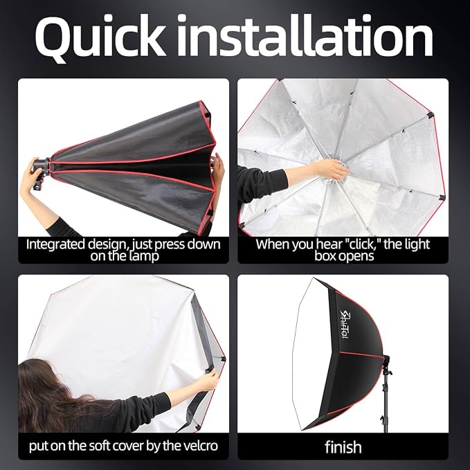 Softbox Lighting Kit, Photo Studio Soft Box Lights - Image 4
