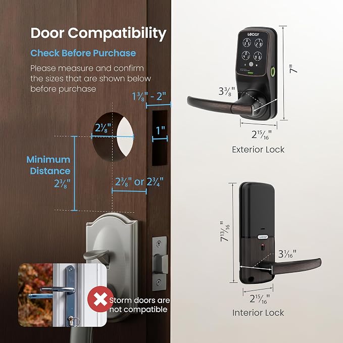 Lockly Secure Pro Smart Lock Wi-Fi, Keyless Entry Digital Keypad Door Lock - Image 8