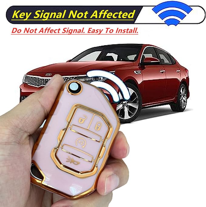 Keyless Entry Systems for Jeep Key Fob Cover Fits for Jeep Wrangler JLU JL - Image 6