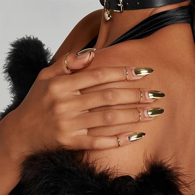 Versatile Wearable Nails Art Rings Set 5Pcs Fashionable and Easy to Jewelry - Image 3