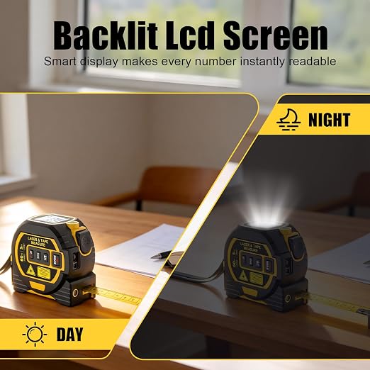 3-in-1 Laser Tape Measure, Digital Tape Measure - Image 4