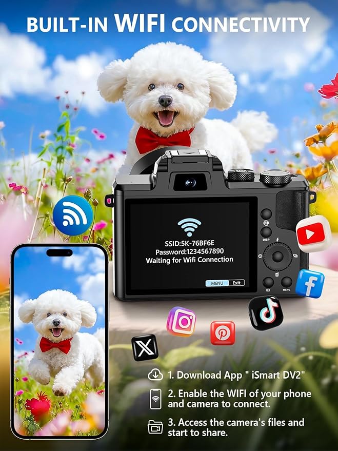 8K Digital Camera, 88MP WiFi Cameras - Image 5