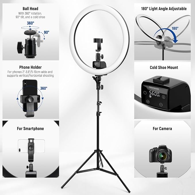 NEEWER Advanced 18" LED Ring Light - Image 7