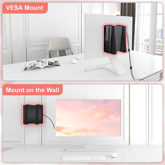 Universal Wall and VESA Mount for Micro PC, UPS Units, Wifi Router, Cable Modem - Image 3