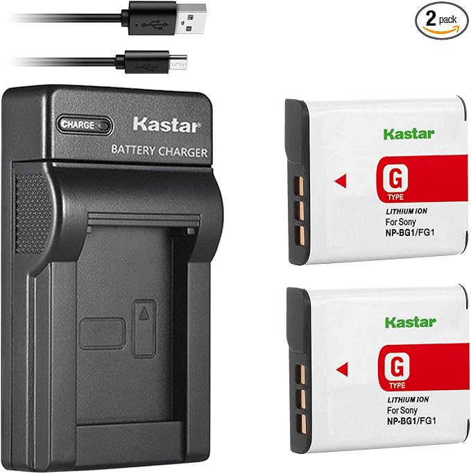 Kastar NP-BG1 NP-FG1 Battery + Slim USB Charger by Kastar