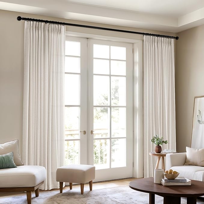 Memory Trained Pinch Pleated Curtains 108 Inches Long, Viral Linen Pinch Pleat - Image 8