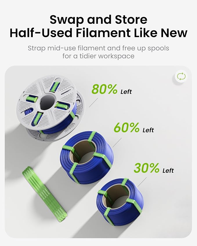 Quick-Swap Reusable Spool for Refill Filament, Two-Finger Press Design - Image 3
