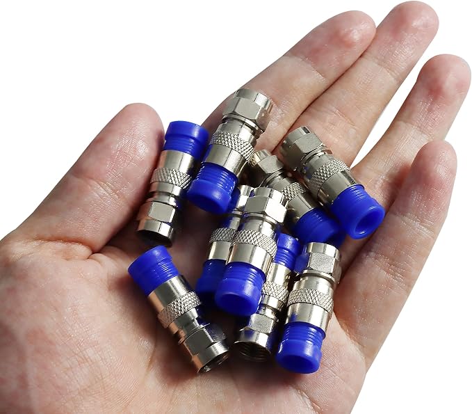 25Pcs RG6 F Type Connector Coaxial Compression Fitting, Cable Modem, Aerial - Image 4