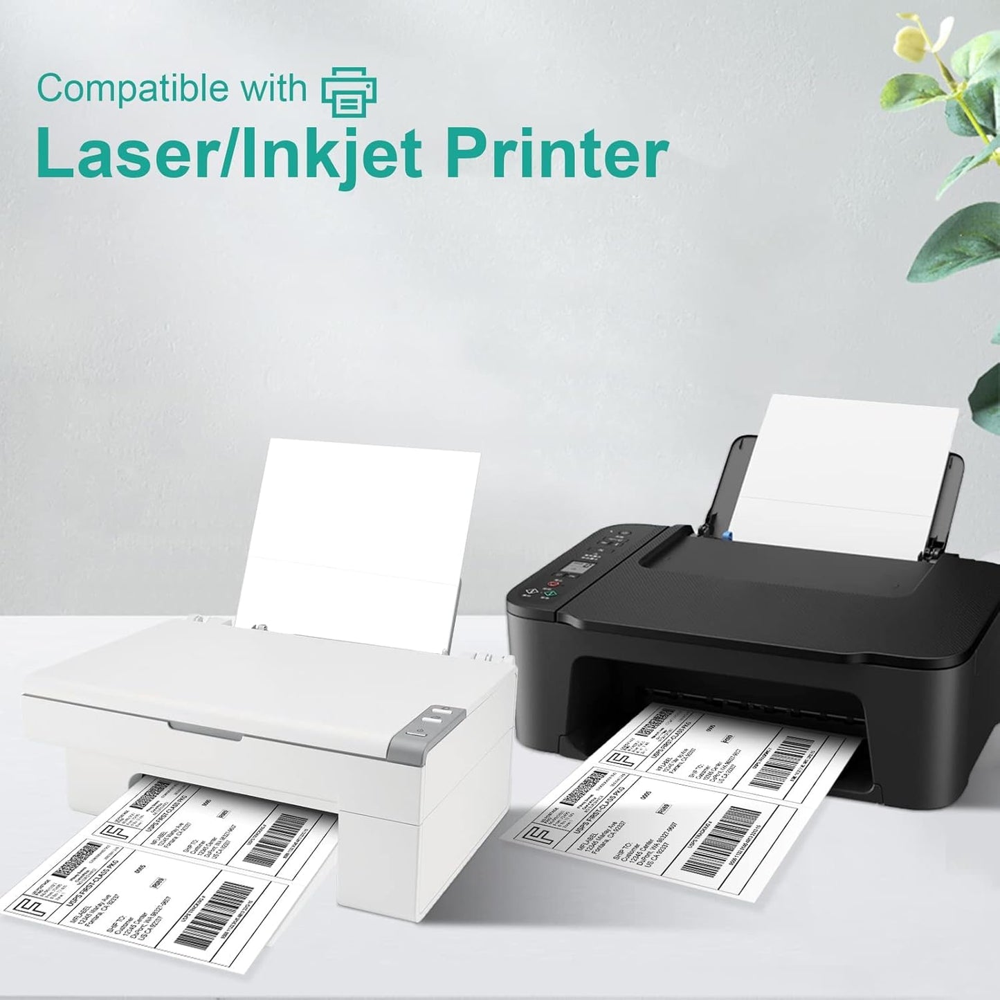 MFLABEL Half Sheet Label Laser/Ink Jet Shipping Label 8.5 x 11 Inches Packaging Labels, Address Labels for Laser & Inkjet Printers, 3500 Count(1750 Sheets)
