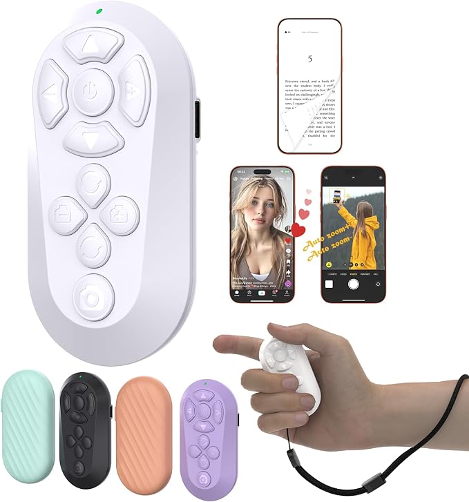 Wireless Remote Controller for iOS/Android Bluetooth Remote Control for TikTok by ZOZVO