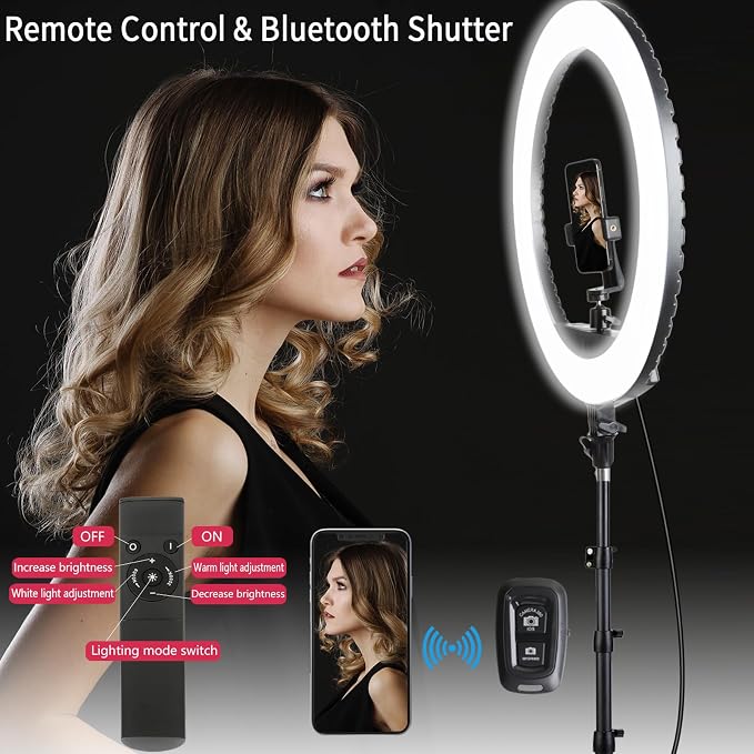 21 inch LED Ring Light with Tripod Stand, Video Ring Light - Image 3