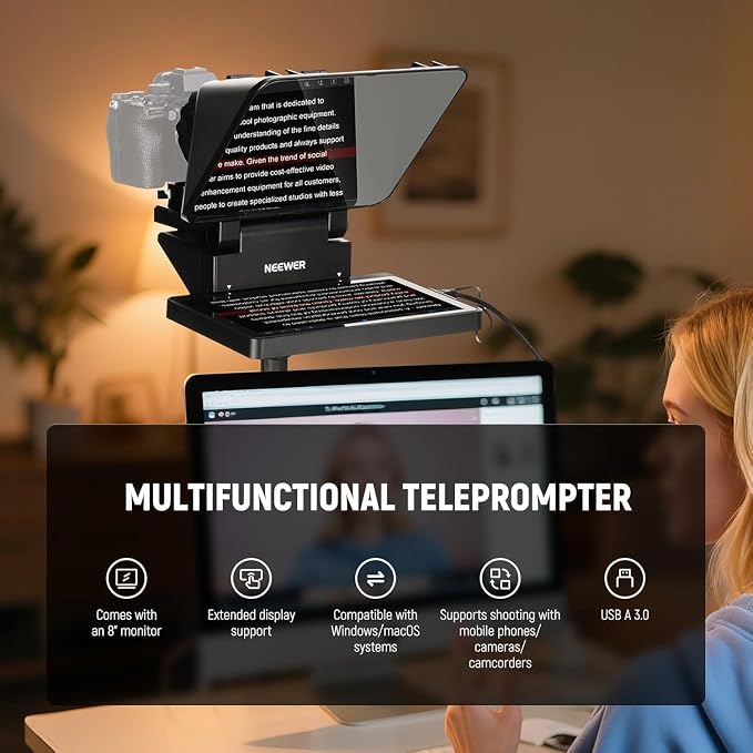 NEEWER 2 in 1 Teleprompter 11 Inch - Image 6