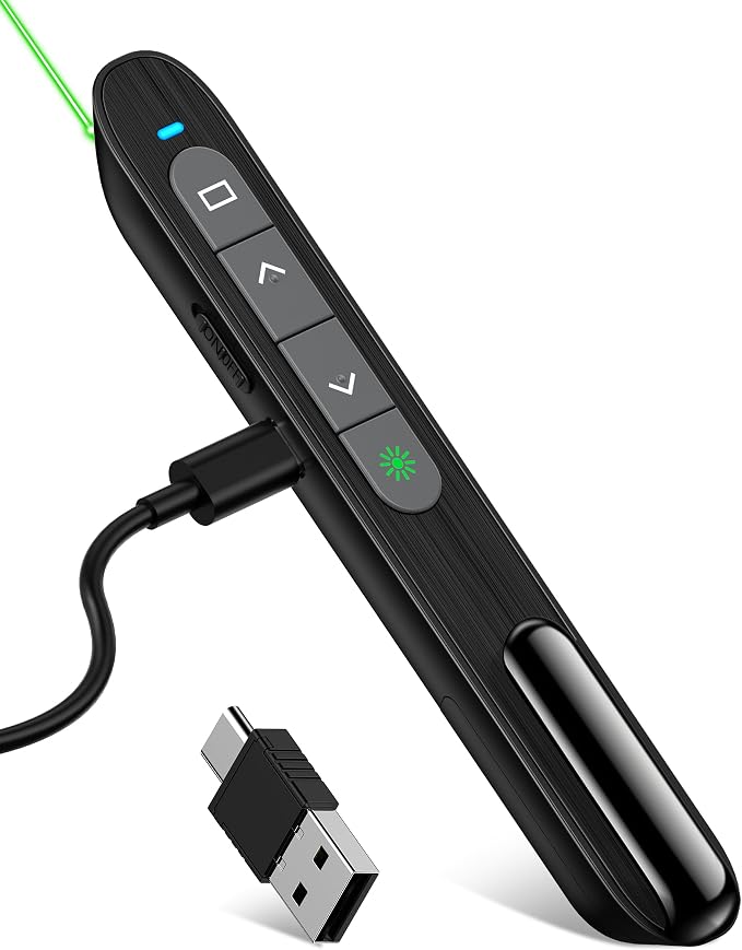 USB C Rechargeable Presentation Clicker by DinoFire