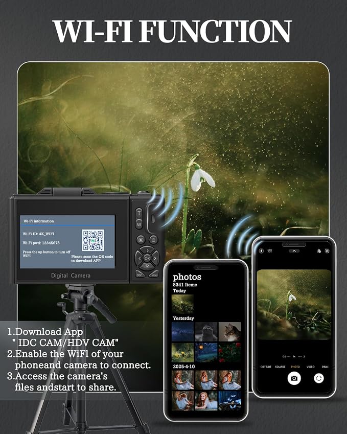 4K Digital Camera for Beginners & Teens, Autofocus Vlogging Camera - Image 4