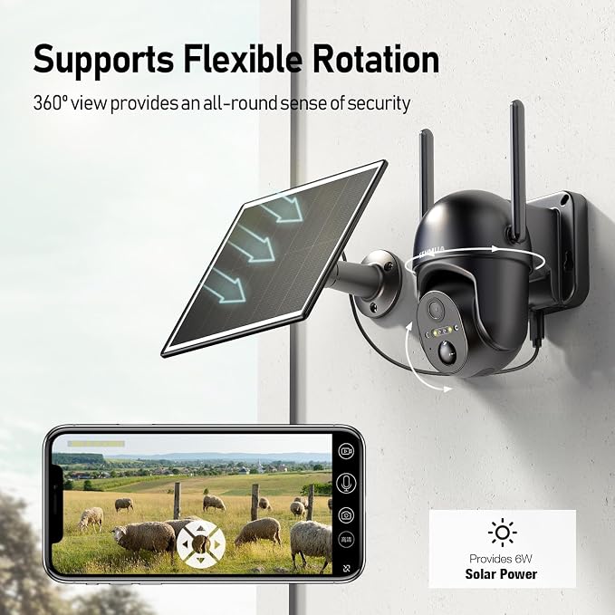 SEHMUA 4G LTE Cellular Solar Security Camera Wireless Outdoor, No Wi-Fi Solar - Image 4