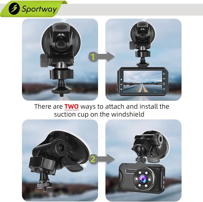Sportway S30 Dash Cam Suction Mount - Image 4