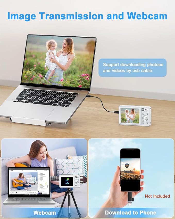 4K Digital Camera, 64MP Autofocus Point and Shoot Camera - Image 7