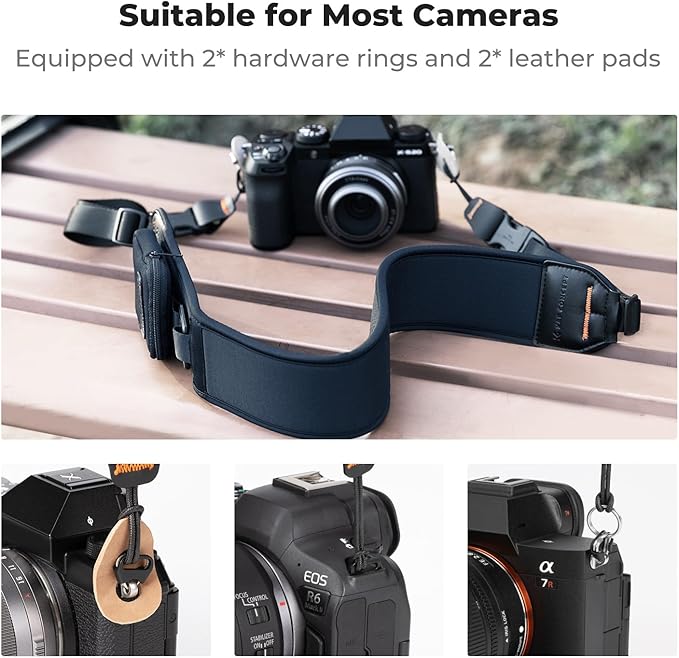 K&F CONCEPT Camera Neck Strap for Photographers, Soft Neoprene Adjustable - Image 3