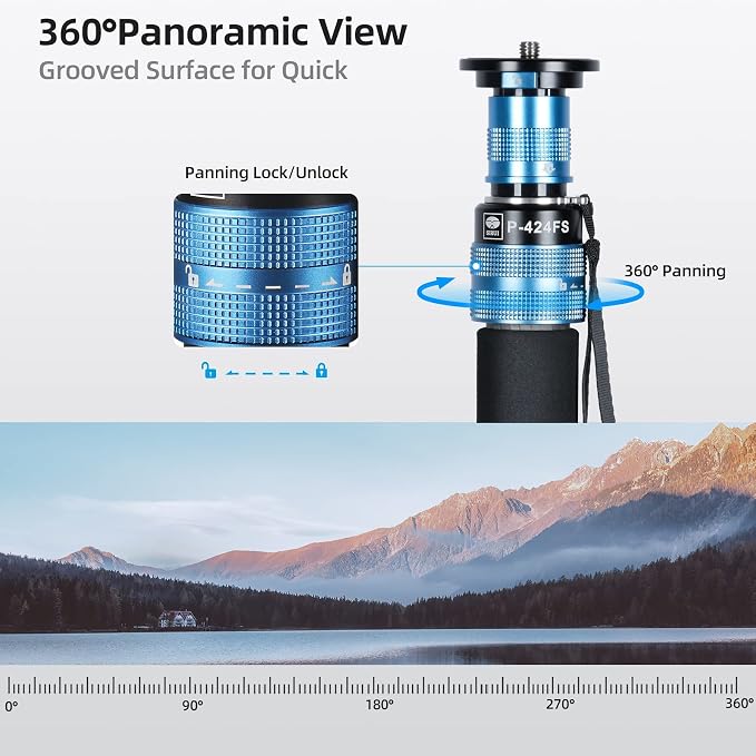 SIRUI P-424FS Carbon Fiber Monopod, 360° Panorama, Modular 3 in 1, Quick - Image 7