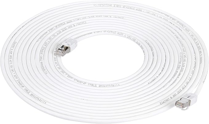 Amazon Basics RJ45 Cat 7 Ethernet Patch Internet Cable, 10 Gbps High-Speed by AmazonBasics