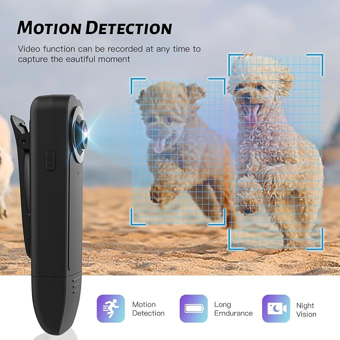 Mini Body Camera with Audio and Video Recording, POV Camera with 32G Card Body - Image 3