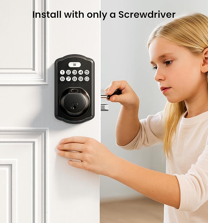 Veise KS02A Fingerprint Keyless Entry Door Lock, Auto Lock, Electronic Keypad - Image 13