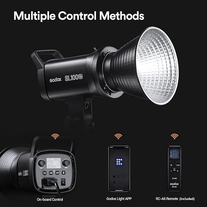 Godox SL100Bi 100W Bi-Color LED Video Light – 32, 100 Lux@1M, 2800K-6500K - Image 5