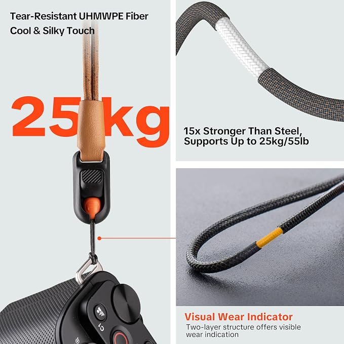 PGYTECH Camera Wrist Strap Slim Vintage Style, Adjustable Quick Release - Image 6
