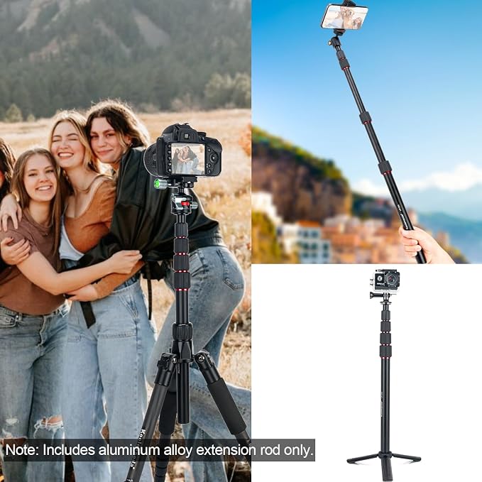 Koolehaoda 57" Aluminum Tripod Extension Centre Column Extender | 5 Section - Image 6