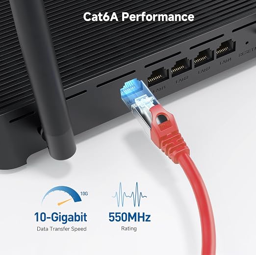 Cable Matters 10Gbps Snagless Shielded Cat 6A Ethernet Cable - 35ft - Image 4