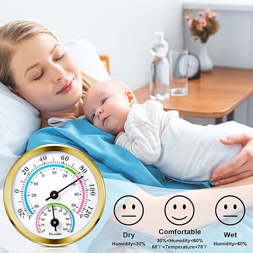 Weewooday 3 Pcs Indoor Outdoor Thermometer 2 in 1 Mini Home Temperature - Image 5