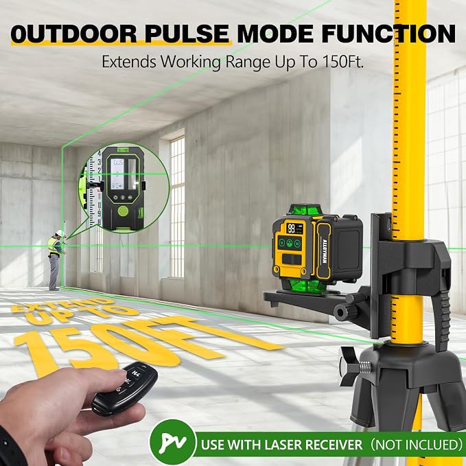 Alloyman 4x360°Self Leveling Laser Level, 12 Ft./3.7M Professional Laser Level - Image 4