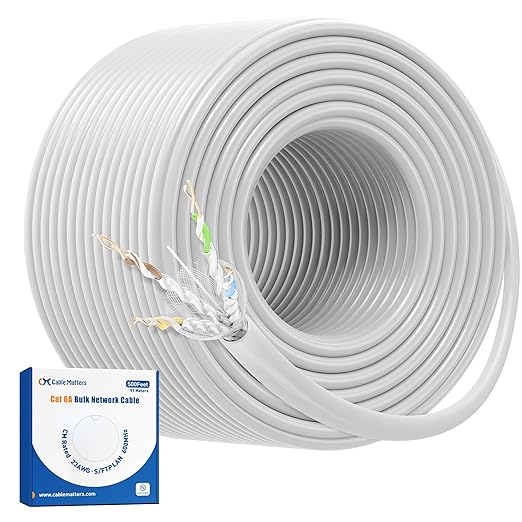Cable Matters 10Gbps in-Wall Rated 23AWG Bare Copper Shielded Cat 6A Cable - by CableMatters
