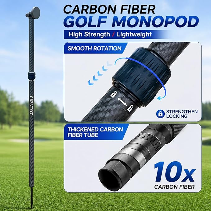 Carbon Fiber Monopod Golf Swing Recorder - Image 5