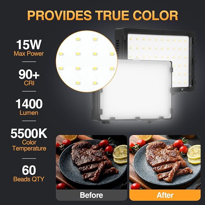 EMART 60 LED Continuous Portable Photography Lighting Kit - Image 3