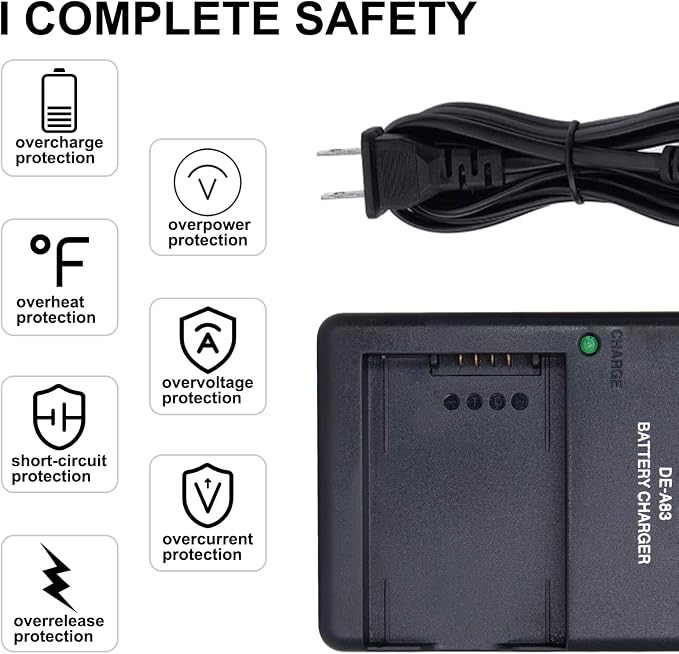 DE-A83 DE-A83BA Charger for Pansonic Camera DMW-BMB9 DMW-BMB9PP Battery and - Image 4