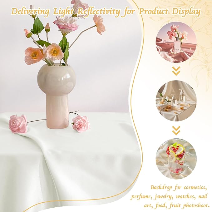 RUDONG M Satin Photography Backdrop 3.3x2.5ft - Image 5