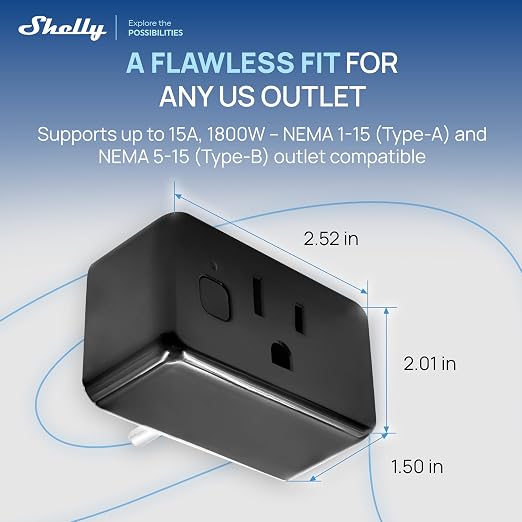Shelly Smart Plug UL, Matter Outlet - Image 2