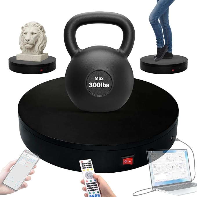 Programmable Motorized Electric Turntable Command-Controlled Rotating Platform by ComXim