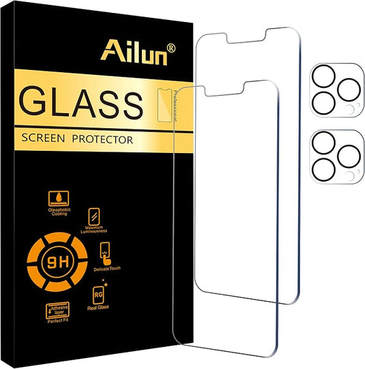Ailun 2Pack Screen Protector for iPhone 13 Pro Display 2021 + 2 Pack Camera by Ailun