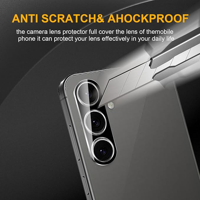 3 Pack Camera Lens Protector for Samsung Galaxy S24 Fe, Tempered Glass - Image 4