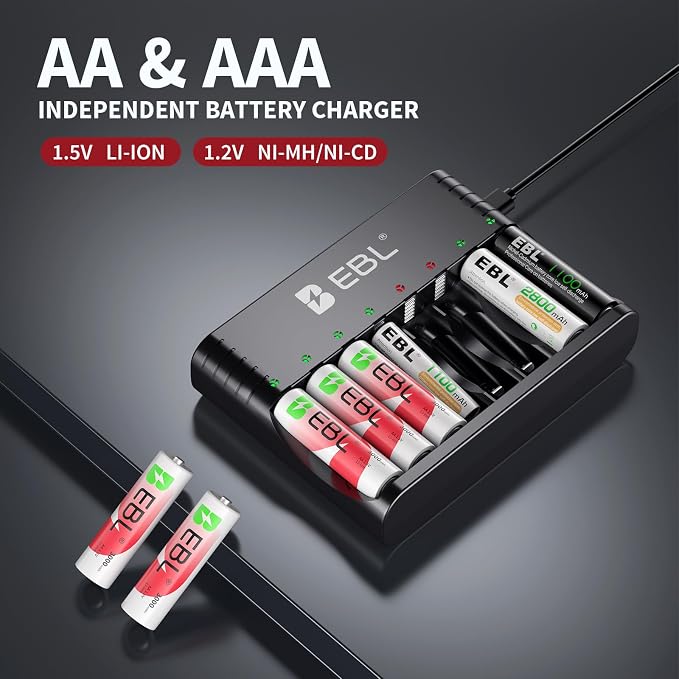 EBL Rechargeable AA Batteries Lithium - Image 6